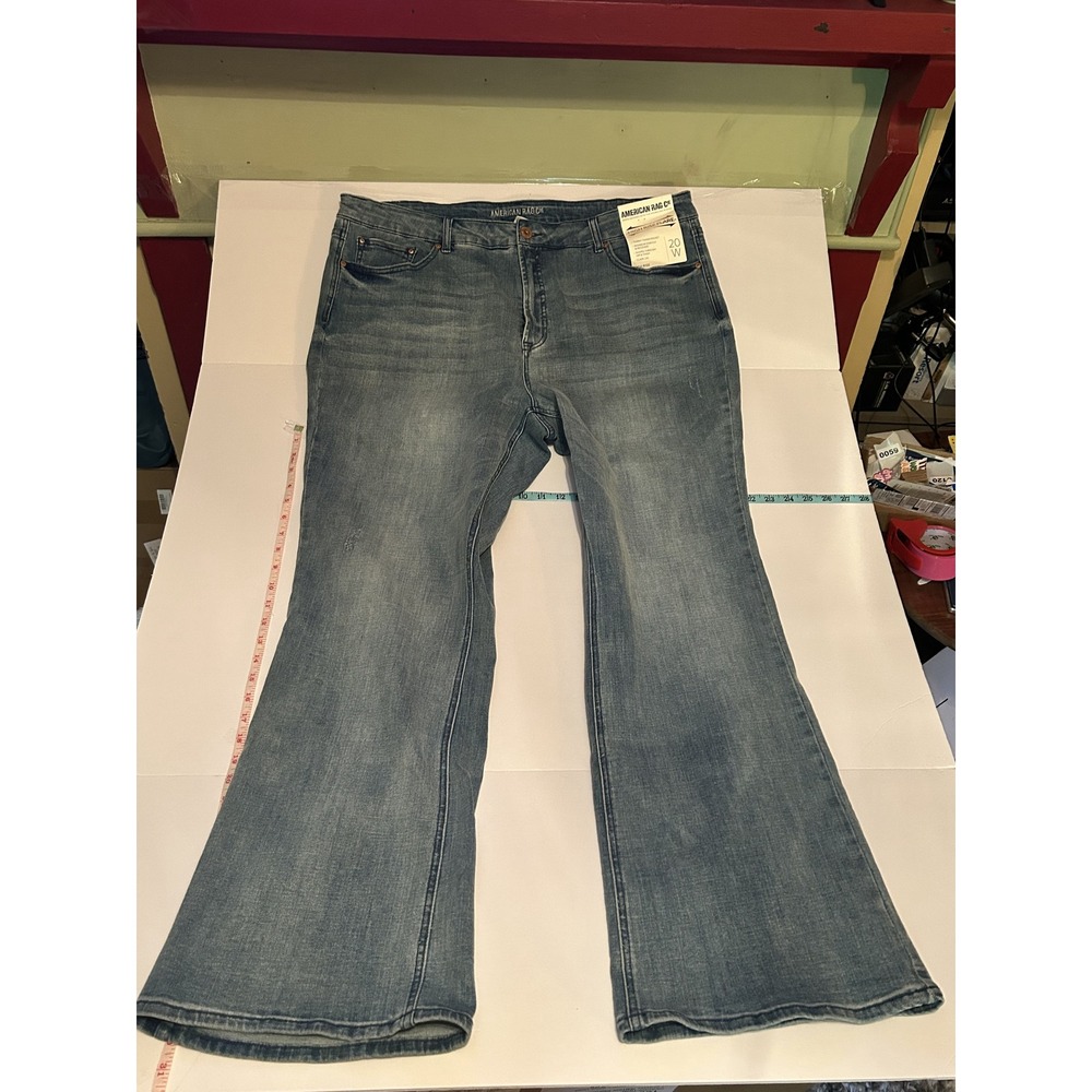 NWT American Rag High Rise Flare Jeans Tummy Toner Pocket Stretch 20W